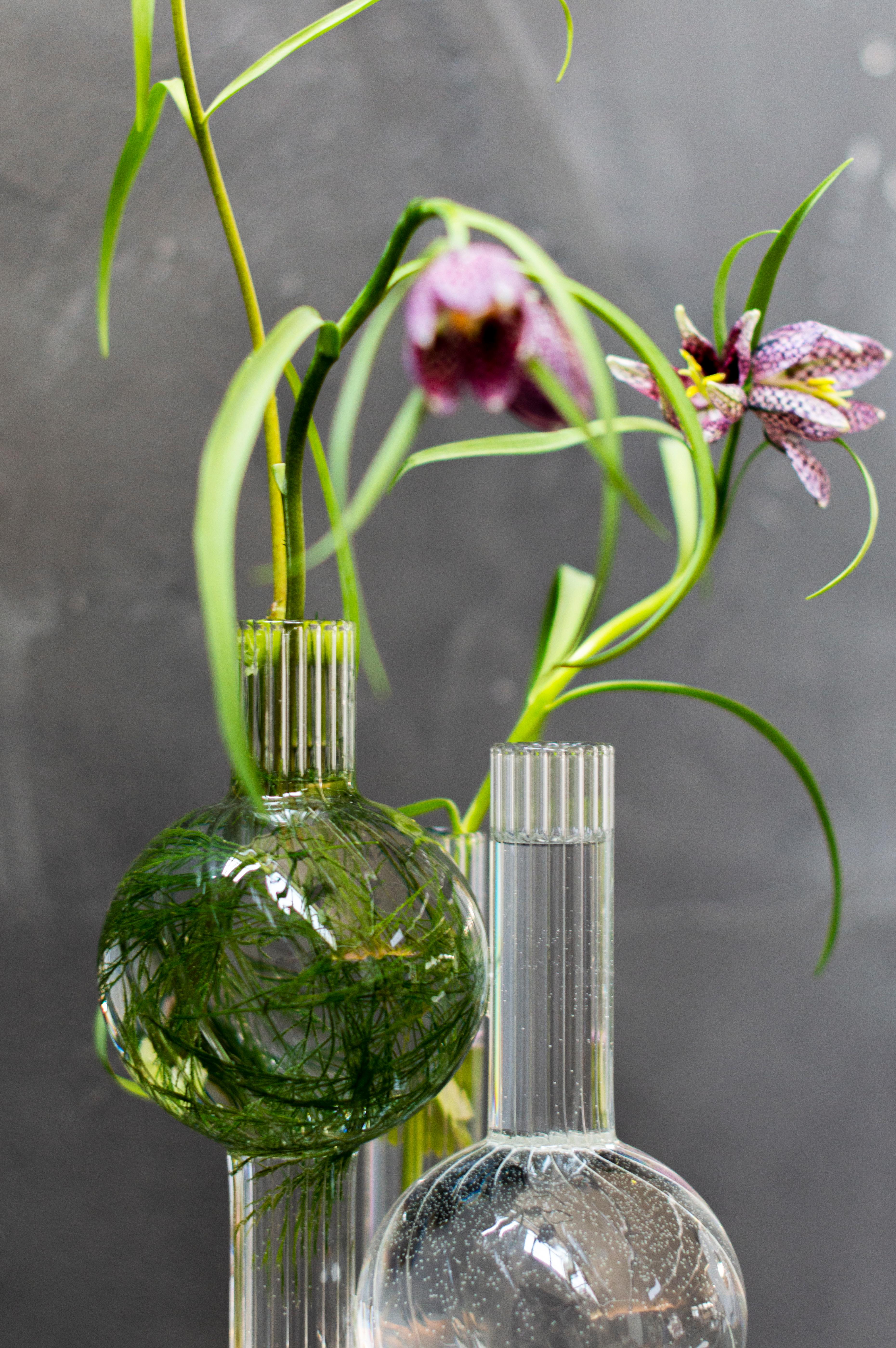 Vase en verre soufflé contemporain 