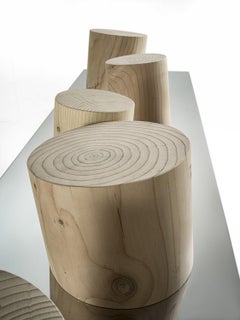 Console en cèdre et verre de Venise, conçue par Claudio Bellini, fabriquée en Italie