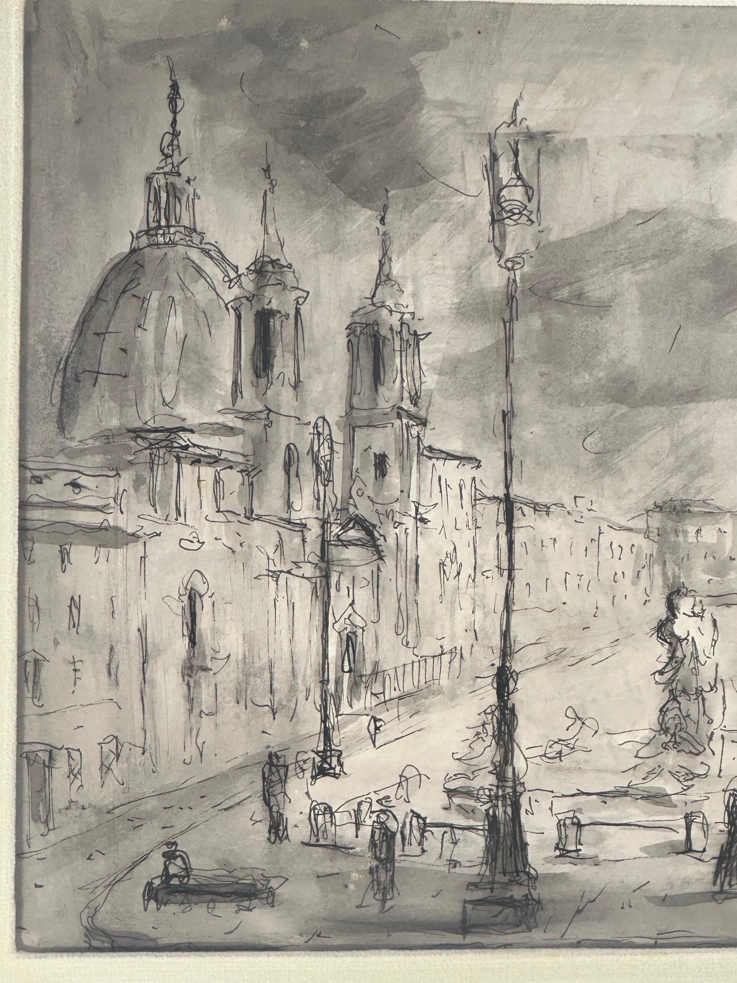 Venice Cityscape von Giorgio Valenzin, Original-Kunstwerk. (Handbemalt) im Angebot