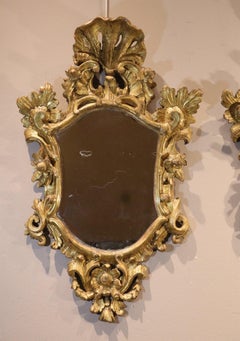 Pair Of Louis XV Mirrors Venice 18th Century Wood Gold Glass