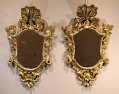 Pair Of Louis XV Mirrors Venice 18th Century Wood Gold Glass