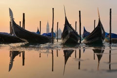Gondole di Venezia Paesaggio a colori Fotografia Fine Art di Rainer Martini