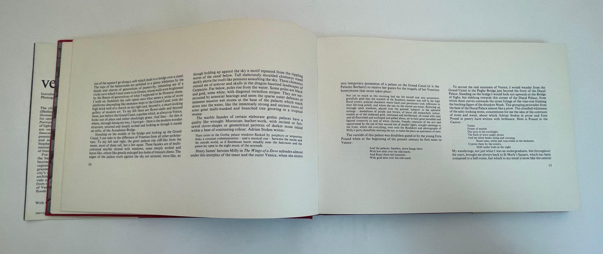 Venice Hardcover Book by Fulvio Roiter & Stephen Spender 1st Ed. 1979 For Sale 1