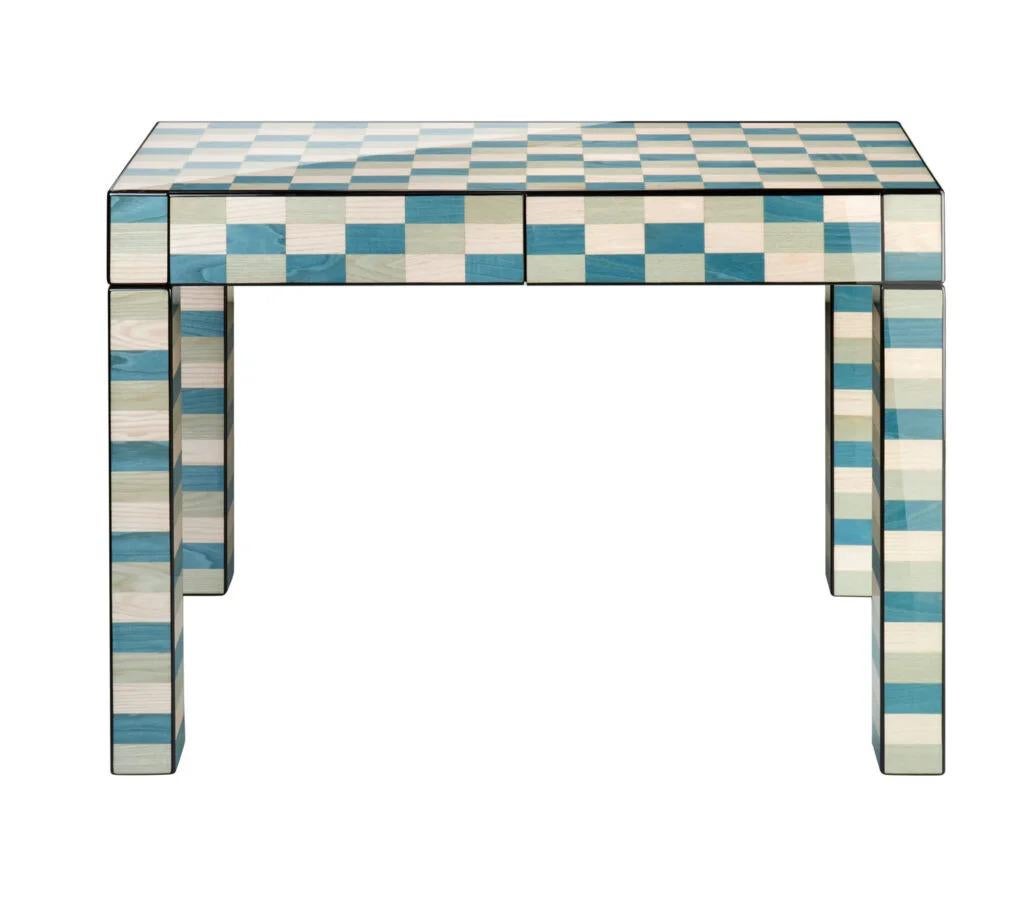 Venice Laguna Console Table with Drawers by Morici
Dimensions: W 113 x D 41 x H 73 cm. Drawers : 42×32.5 H6 covered in black alcantara.
Materials: Wood, inlay veneer, black Alcantara.
Finish : Gloss brushed polyester.  

Enriching any interior, from