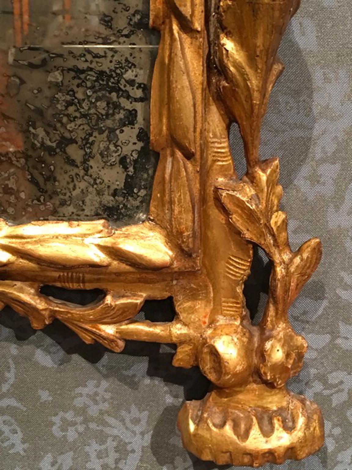 Miroir baroque en bois doré de la fin du XVIIIe siècle à Venise en vente 3