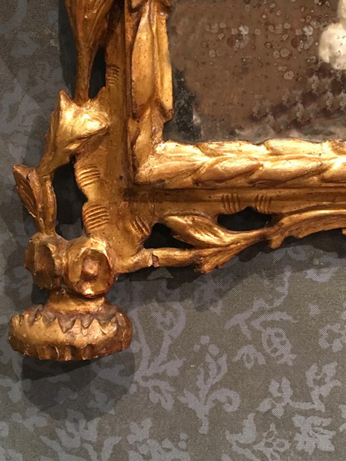 Miroir baroque en bois doré de la fin du XVIIIe siècle à Venise en vente 8