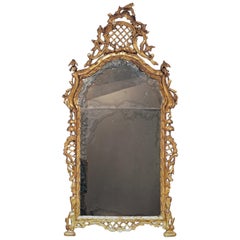 Antique Venice Late 18th Century Baroque Golden Wood Mirror