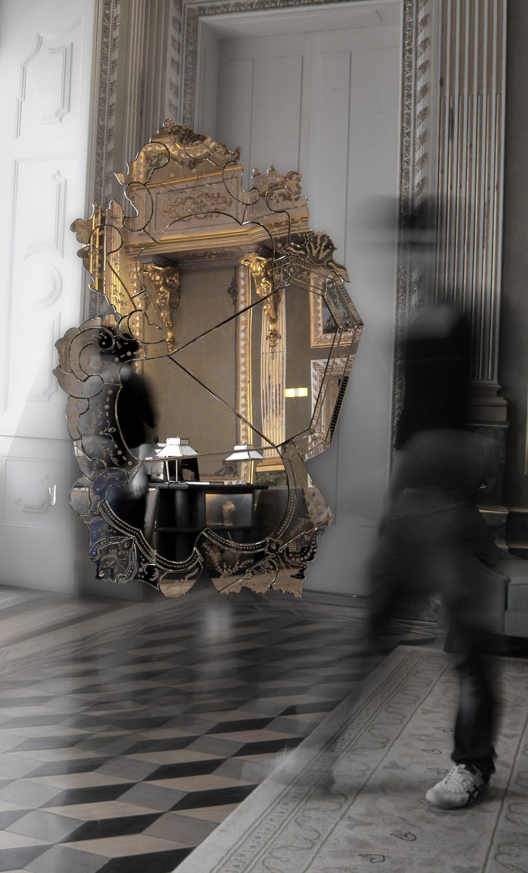 Venice Mirror with Venitian Technique For Sale at 1stdibs