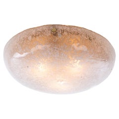 1960s Hillebrand Flush Mount Venice Murano Glass on Brass