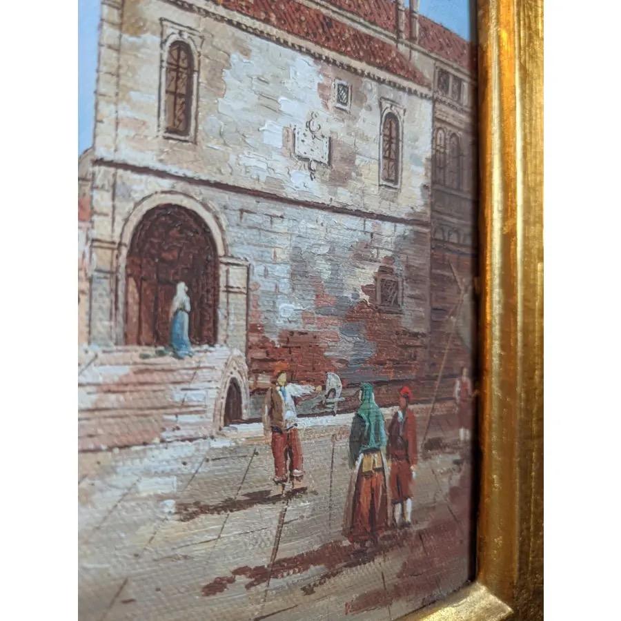 20th Century Venice Painting in Gilt Frame (Italy) For Sale