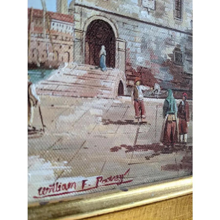 Venice Painting in Gilt Frame (Italy) For Sale 1