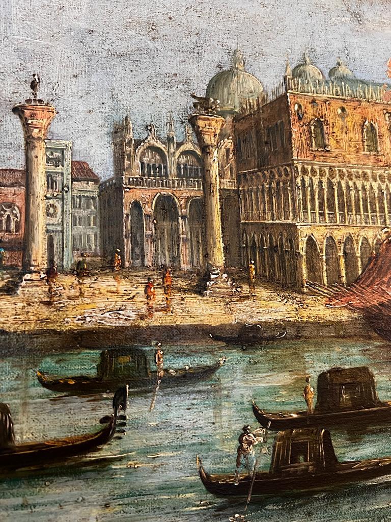 Baroque “Venice, Piazza San Marco” circle of Gaspare Vanvitelli Oil on Canvas ca 1730  For Sale