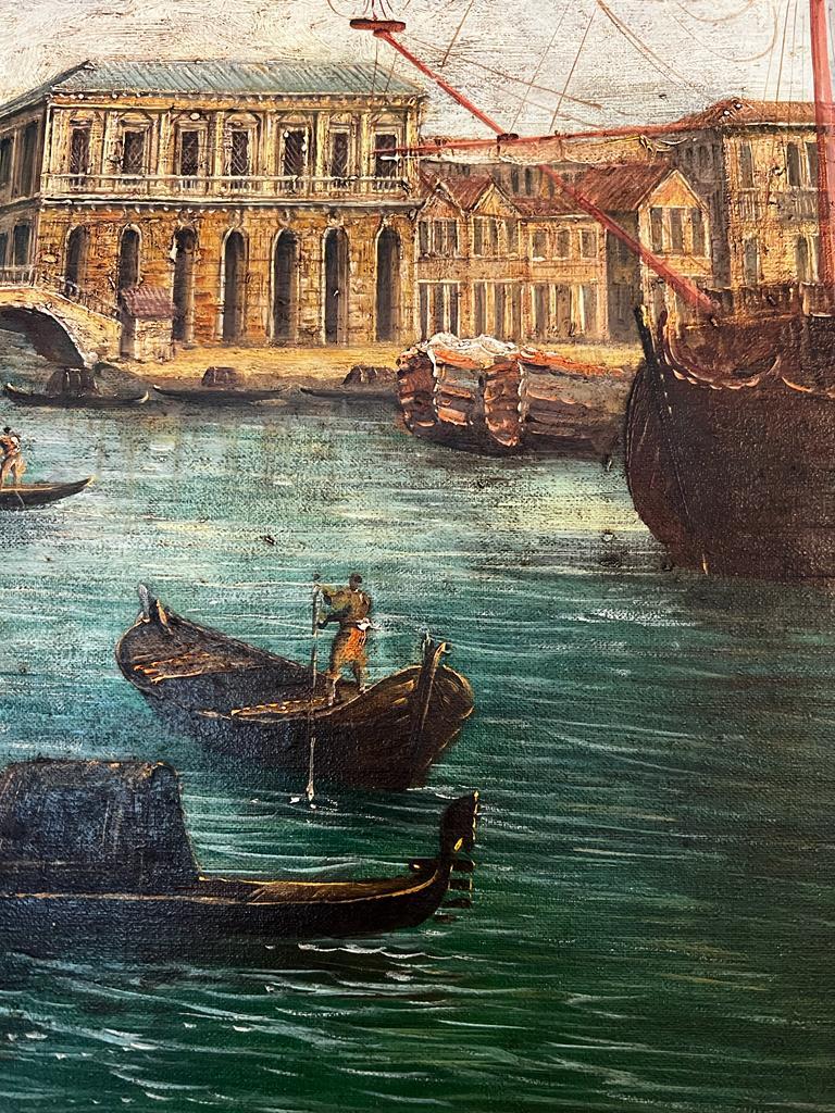 Italian “Venice, Piazza San Marco” circle of Gaspare Vanvitelli Oil on Canvas ca 1730  For Sale