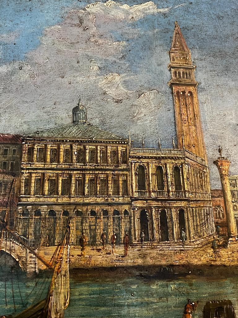 18th Century and Earlier “Venice, Piazza San Marco” circle of Gaspare Vanvitelli Oil on Canvas ca 1730  For Sale