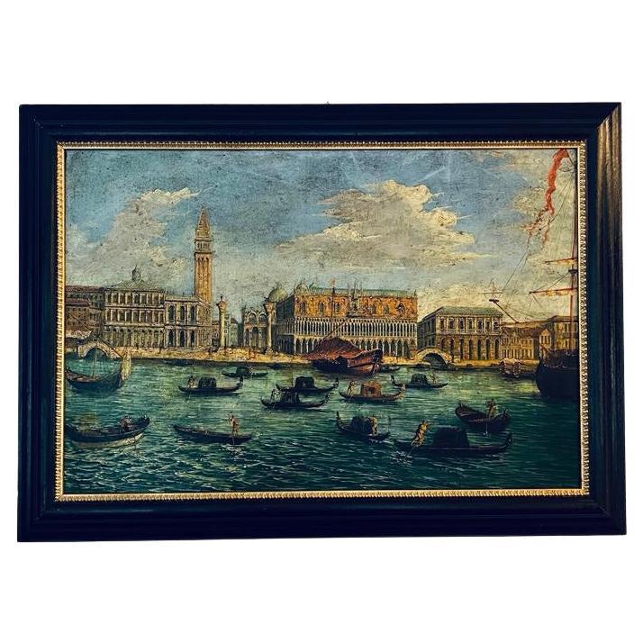 "Venecia, Plaza de San Marcos" círculo de Gaspare Vanvitelli Óleo sobre lienzo ca 1730 