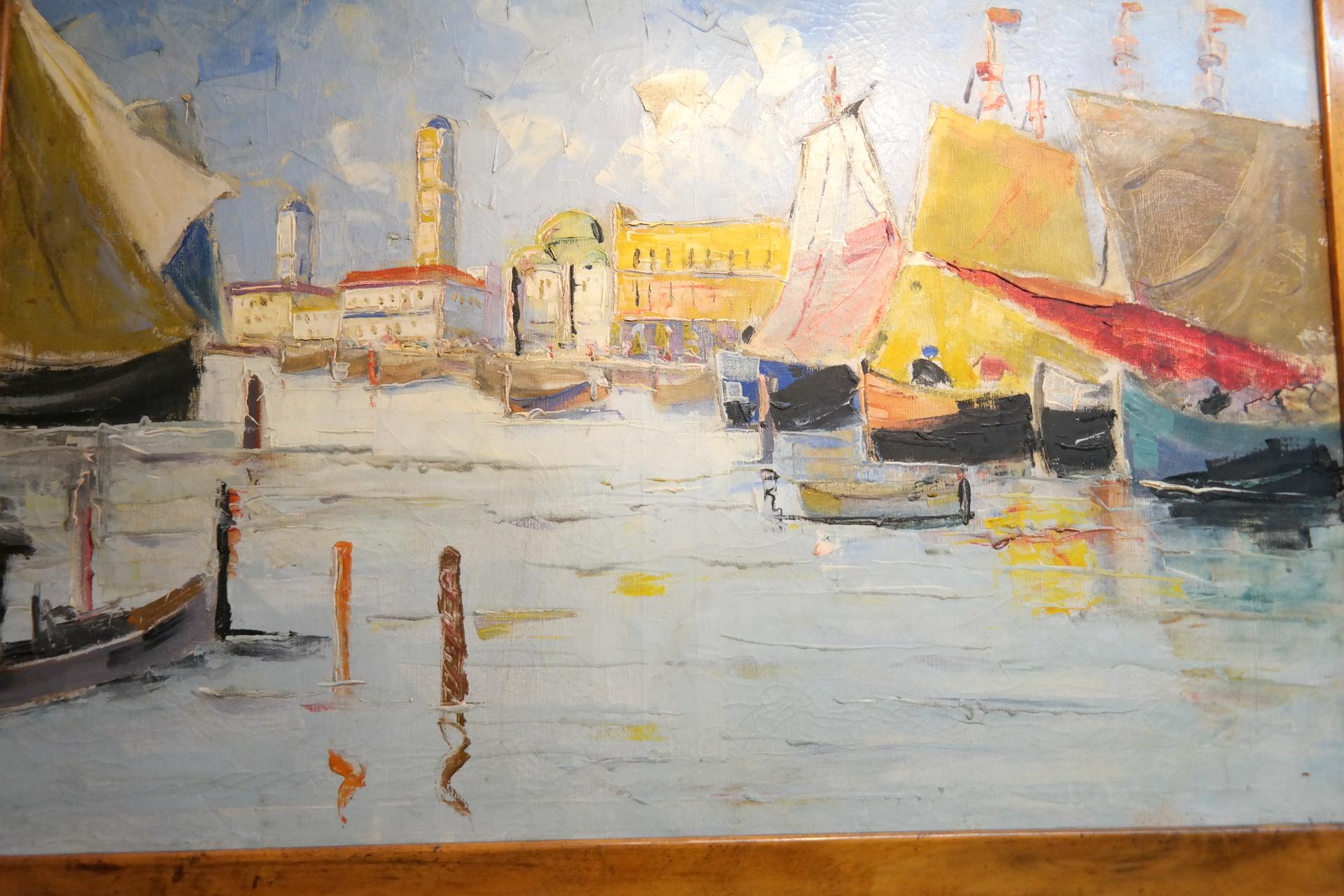 Late Victorian Venice Scene, Unknown, Oil on Canvas Painting, 1910s