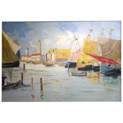 Venice Scene, Unknown, Oil on Canvas Painting, 1910s