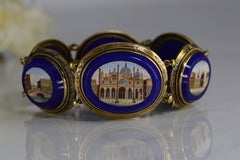 Venice Venetian Italy Micro Mosaic Gold Bracelet
