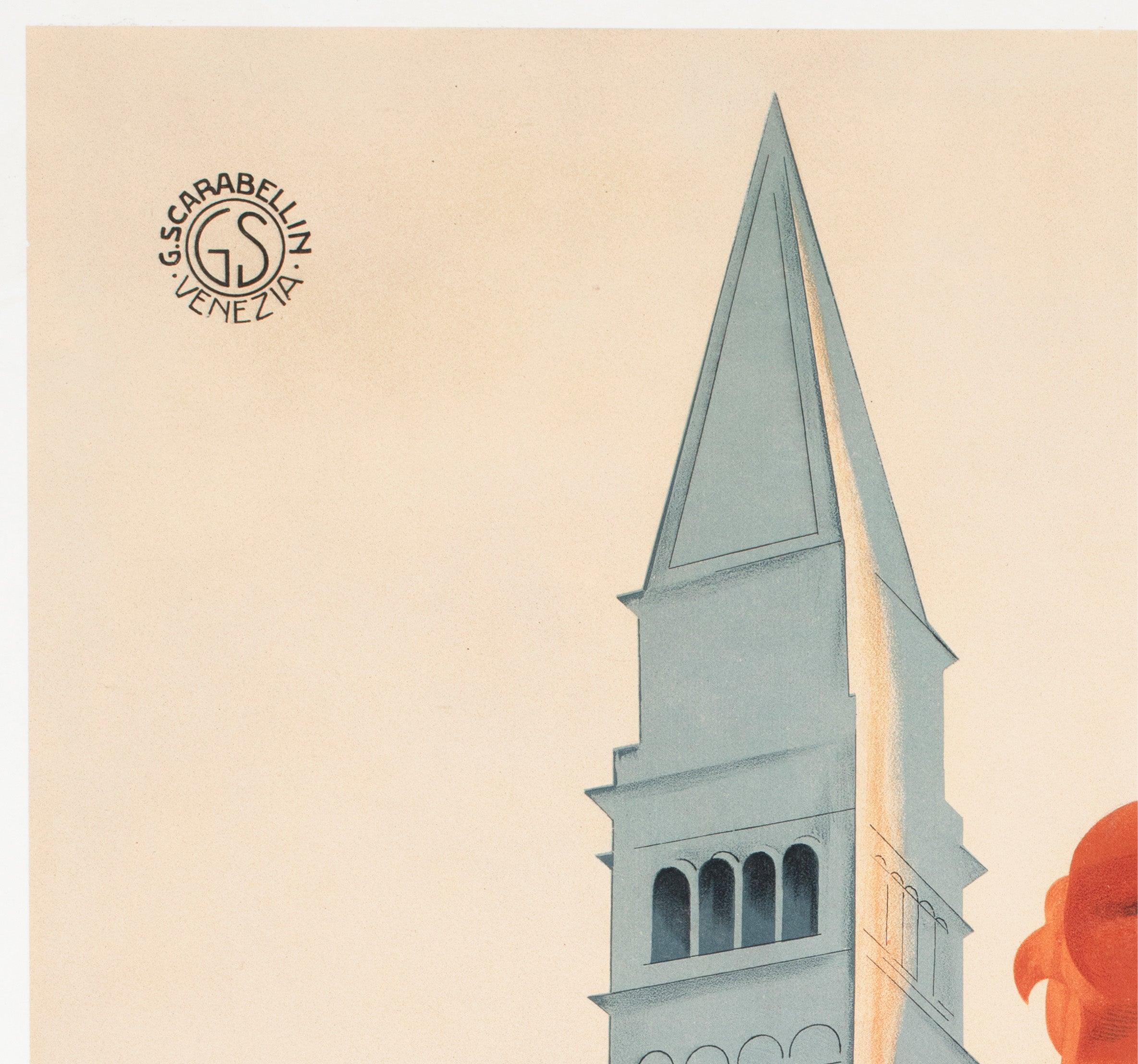 Venedig Venezia Lido c1930 Italienisch ENIT Reise-Werbeplakat im Zustand „Hervorragend“ im Angebot in Bath, Somerset