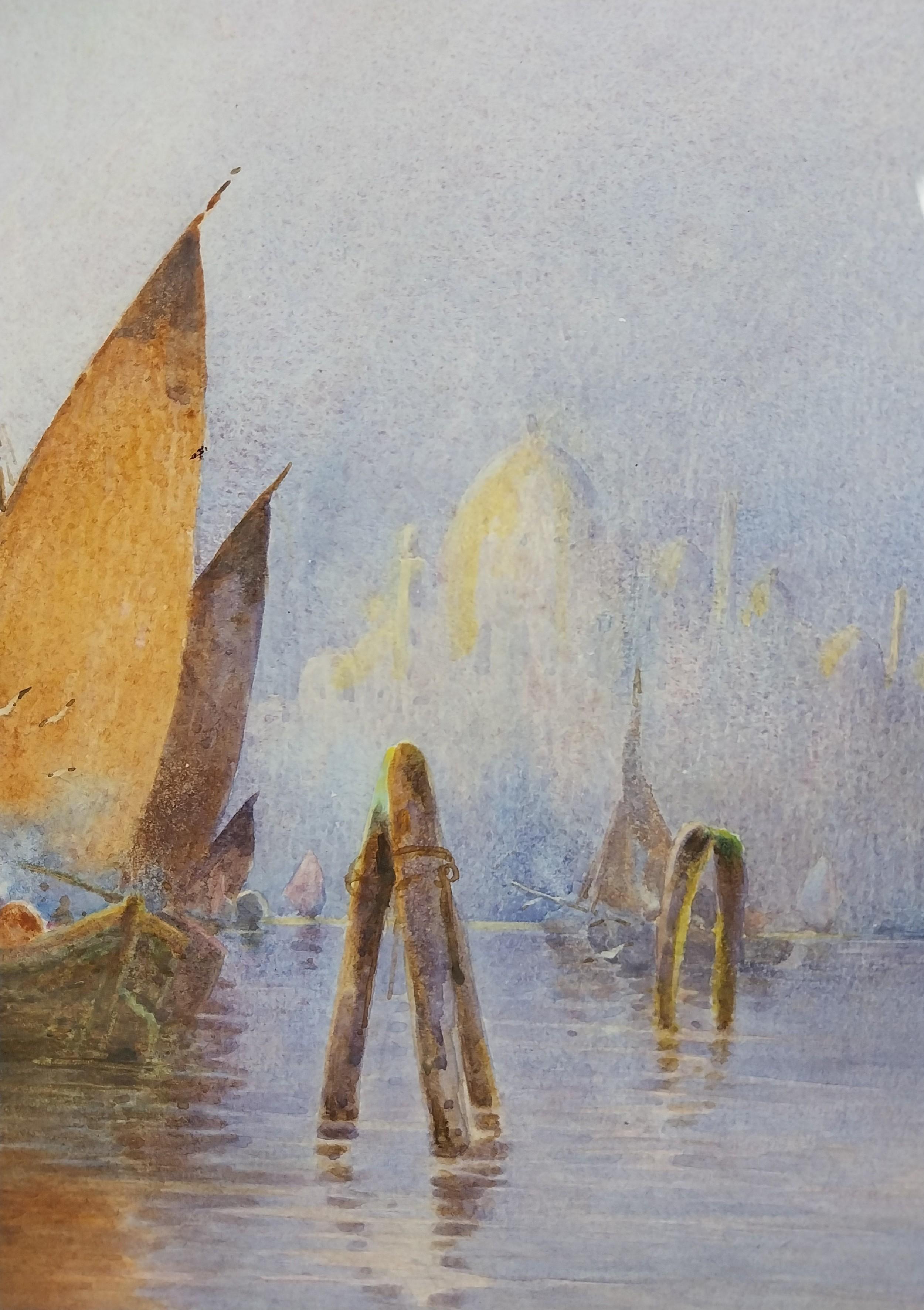 Italian Painting of Venice Water Colour For Sale