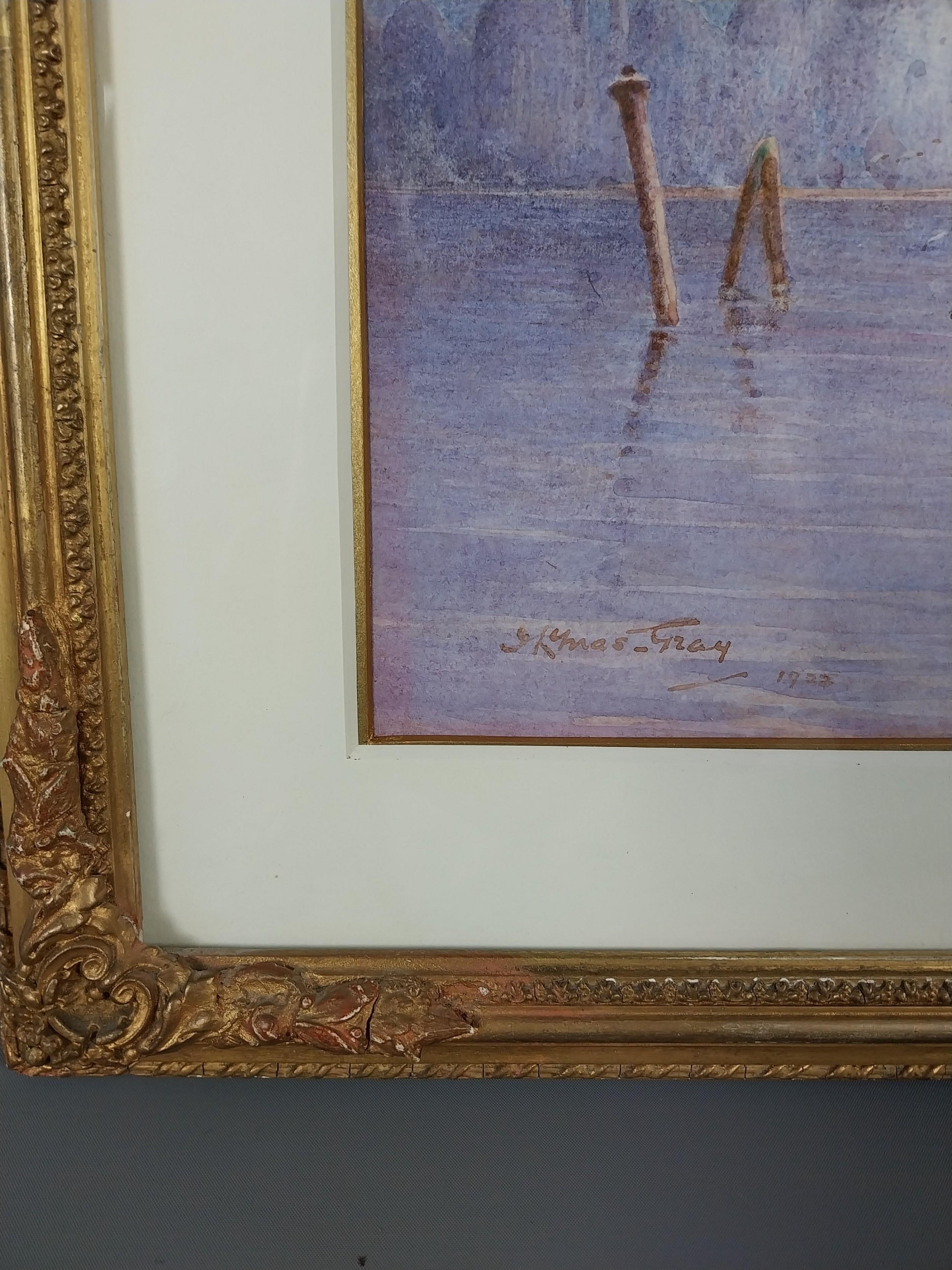 Hand-Painted Painting of Venice Water Colour For Sale