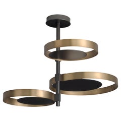 VeniceM Circle Ceiling Light in Burnished Brass by Massimo Tonetto