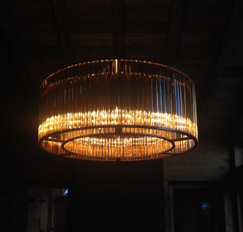 Moderne VeniceM Crown lampe à suspension circulaire par Massimo Tonetto en vente