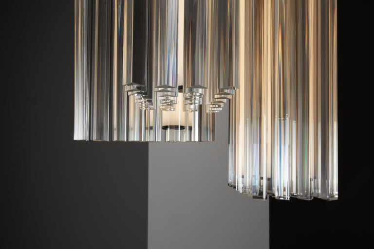 Venicem Grace Composition Suspension Light In Metal And Crystal By Massimo Tonetto For Sale At 1stdibs