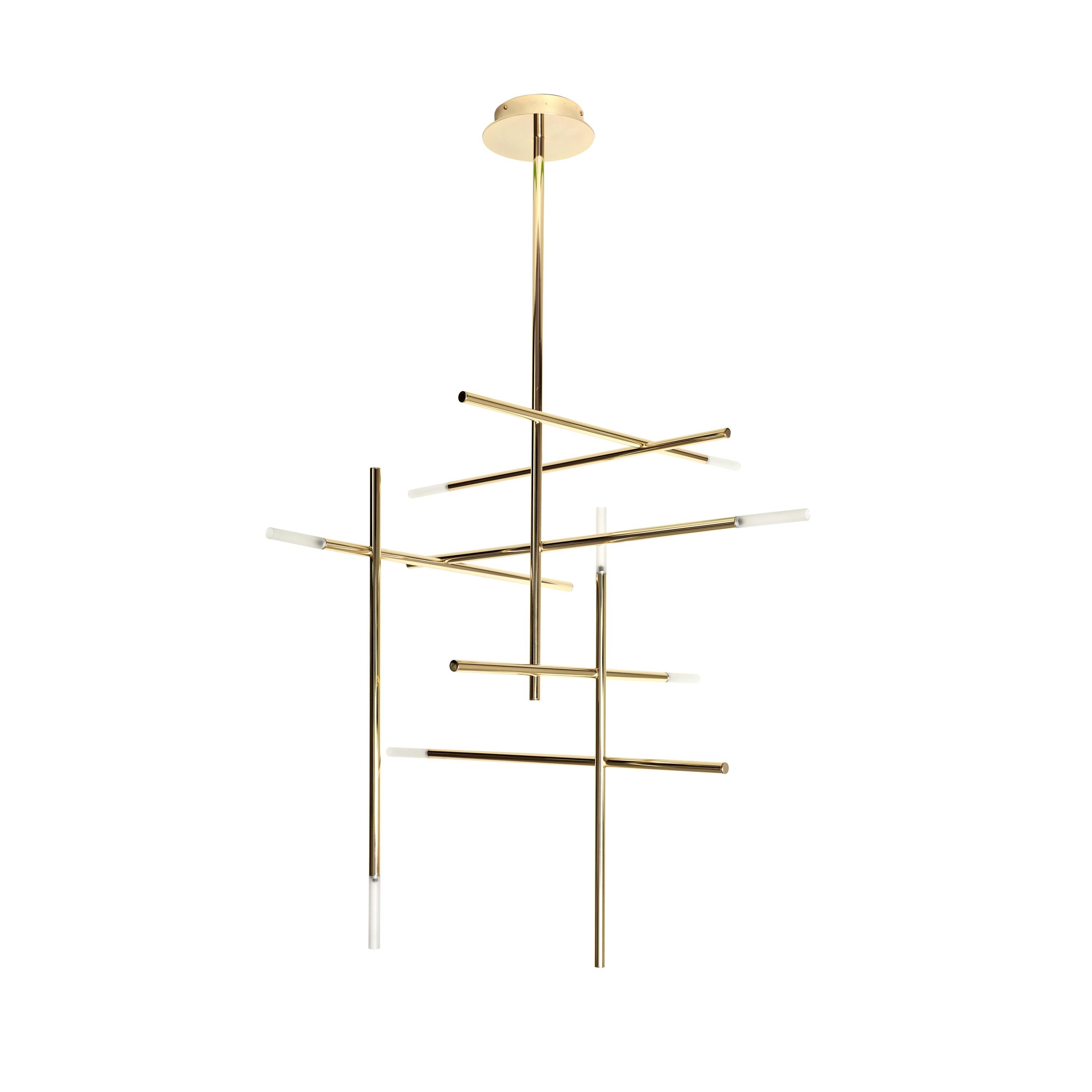 For Sale: Gold (Polished Gold) VeniceM Kitami Large Pendant Light by Massimo Tonetto