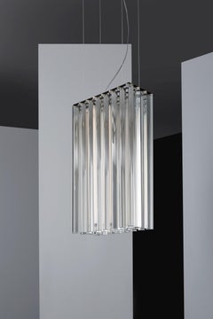VeniceM Large Grace Suspension Light in Metal and Crystal by Massimo Tonetto