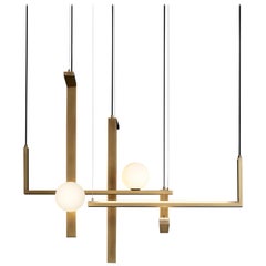 VeniceM Less 5 Pendant Light in Metal and Glass by Massimo Tonetto