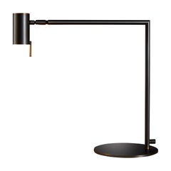 Venicem Rectus Table Light in Dark Burnished Brass by Massimo Tonetto