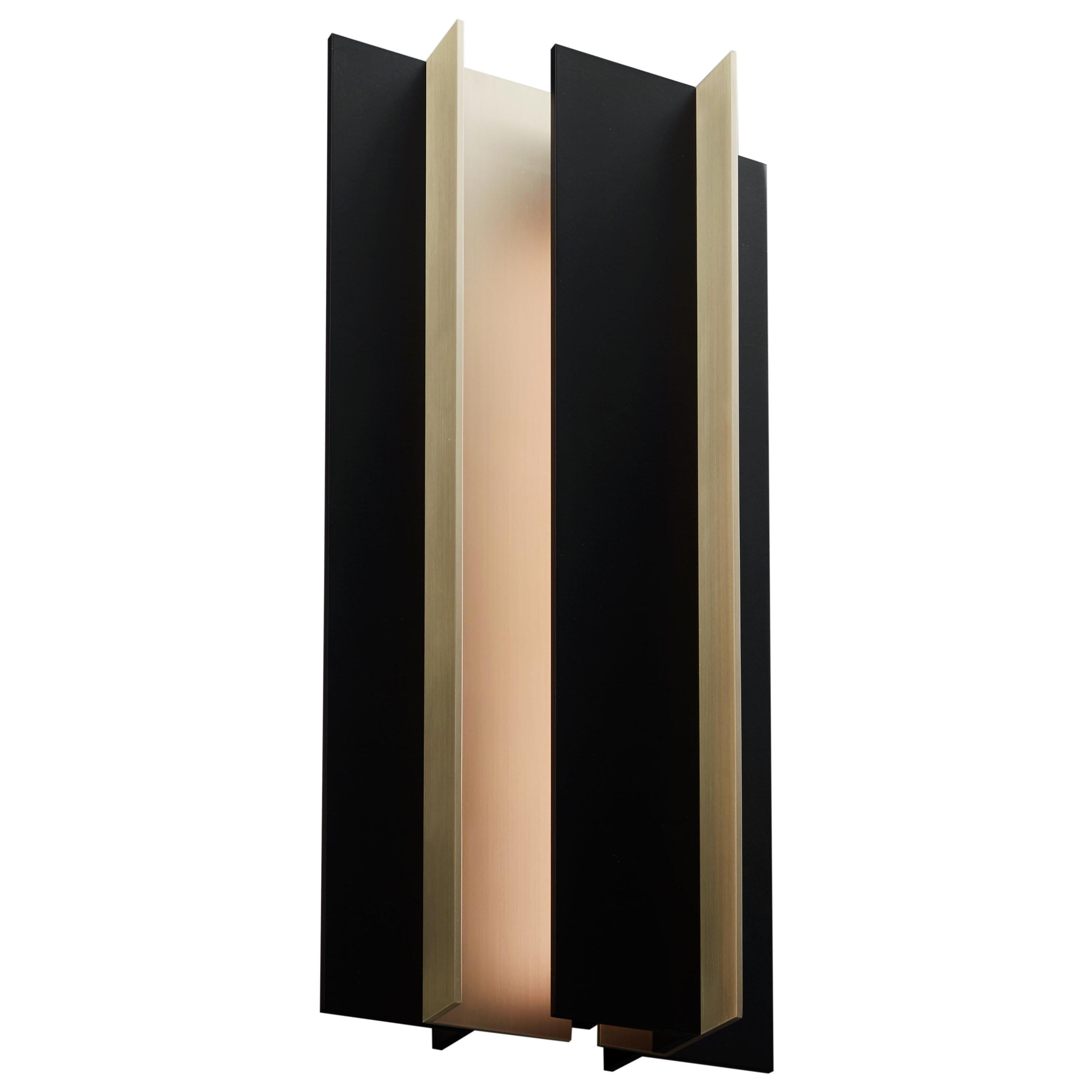 VeniceM Secret Wall Light in Burnished Brass by Massimo Tonetto For Sale