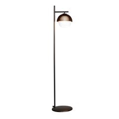 VeniceM Urban Floor Light 1 in Dark Burnished Brass and Glass by Massimo Tonetto