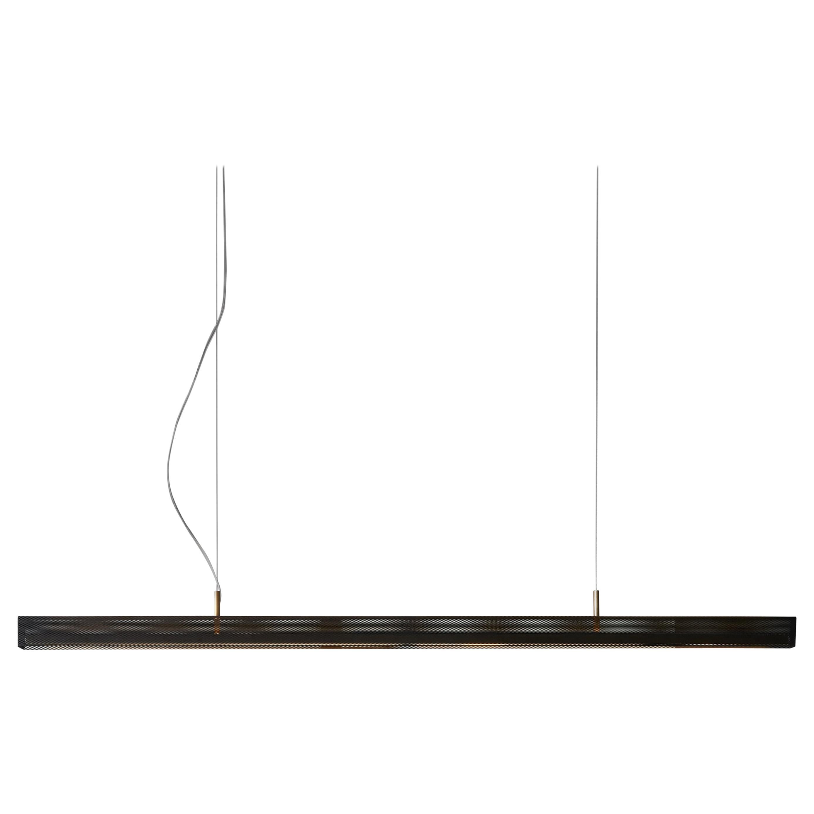 VeniceM Urban Lightline Susp, Light Burnished Brass and Metal by Massimo Tonetto For Sale