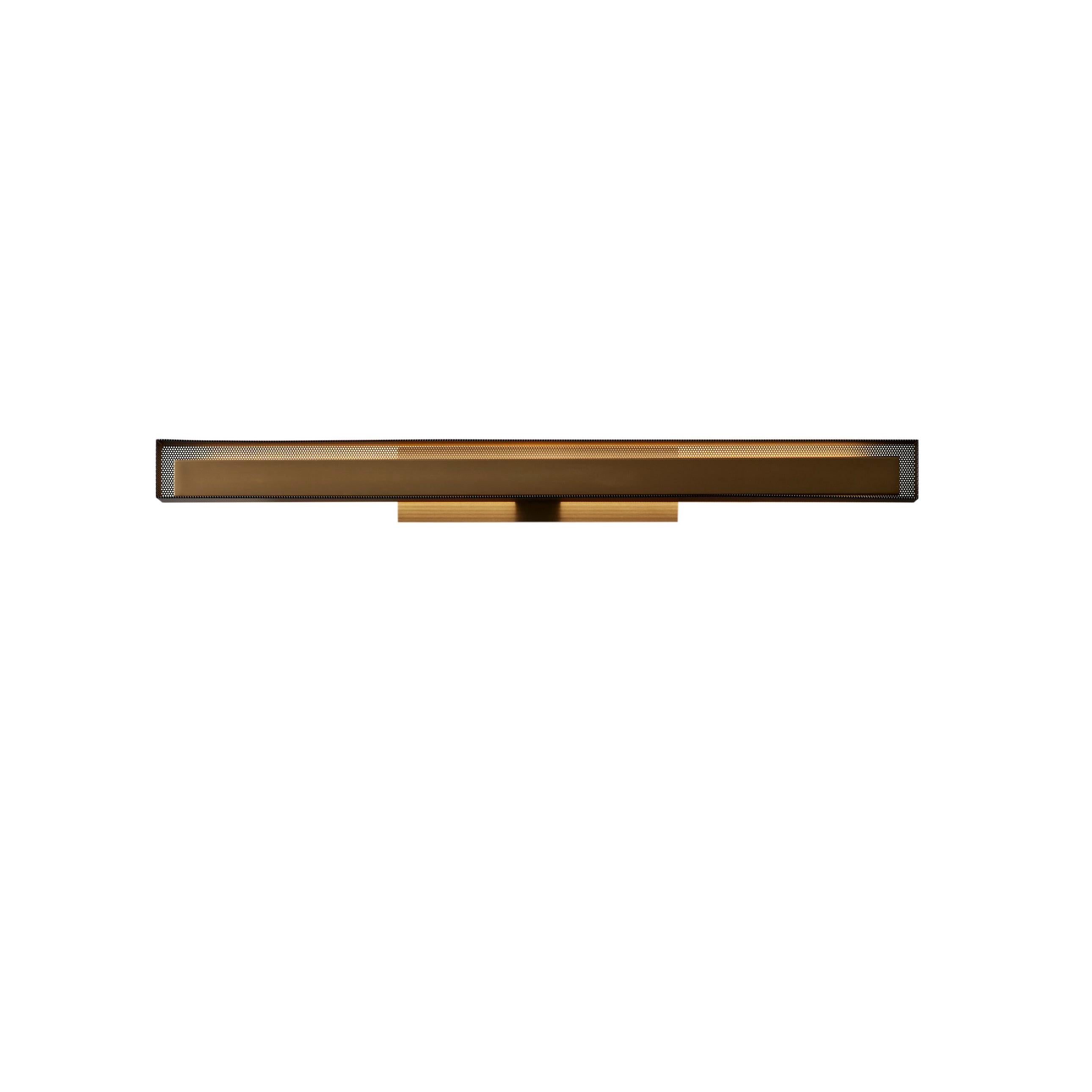 VeniceM Urban Lightline Wall Light in Burnished Brass & Metal by Massimo Tonetto