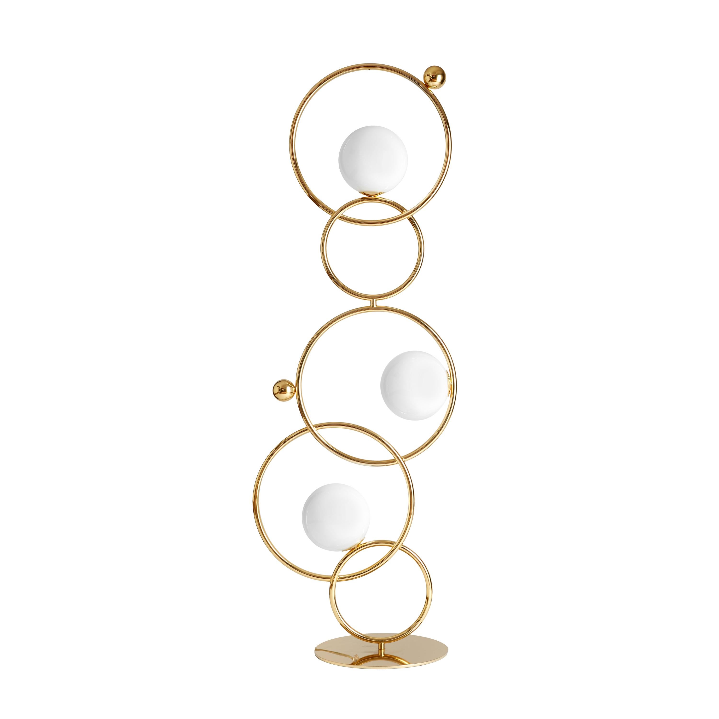 For Sale: Gold (Polished Gold) VeniceM Zoe Floor Light by Massimo Tonetto