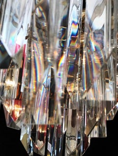 Venin Chandelier glass Murano, Italy, 1980