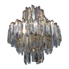 Venin Chandelier glass Murano, Italy, 1980