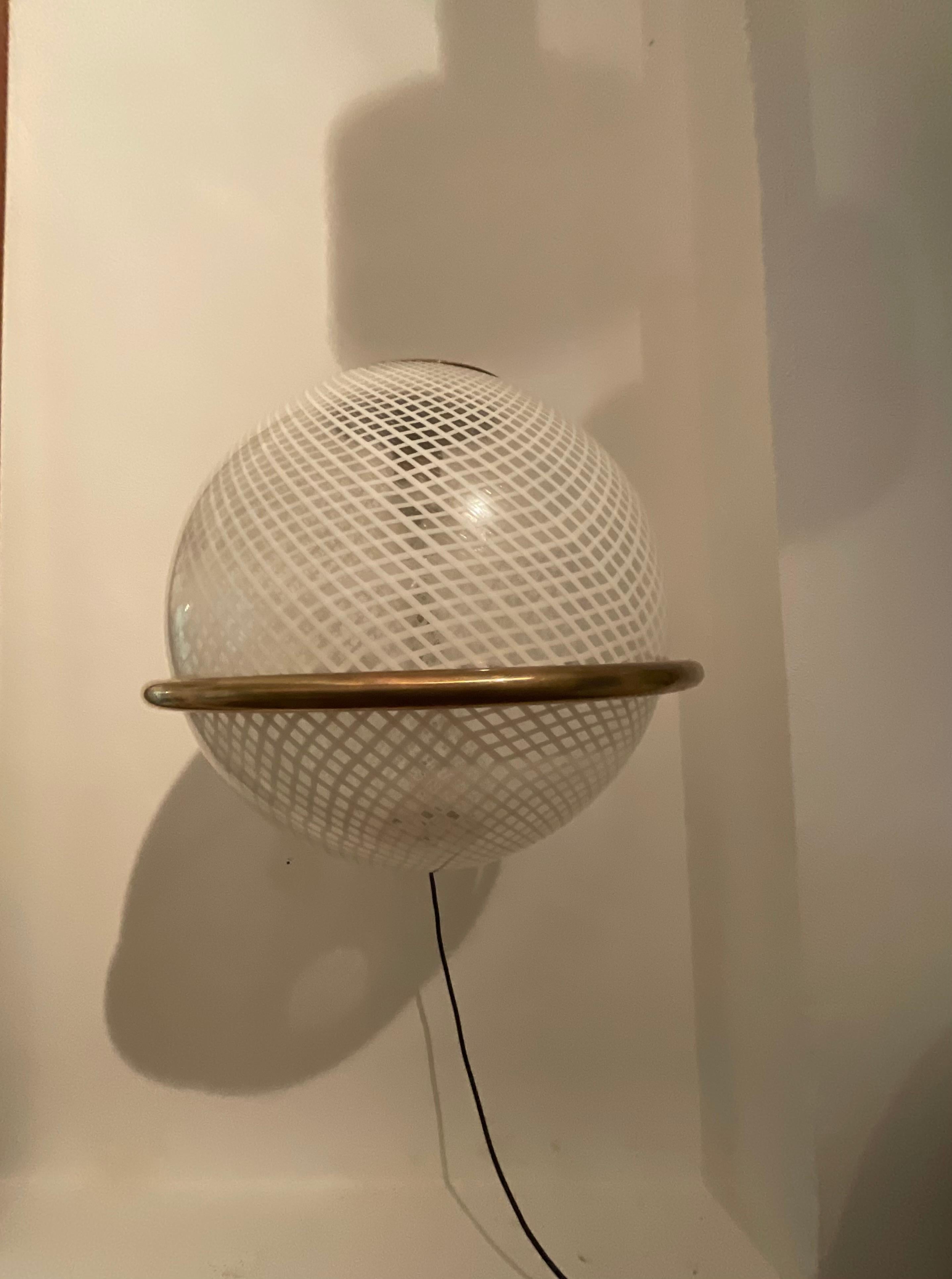 VENINI - 1 aplique reticello de cristal de Murano - ITALIA Años 50 en venta 5