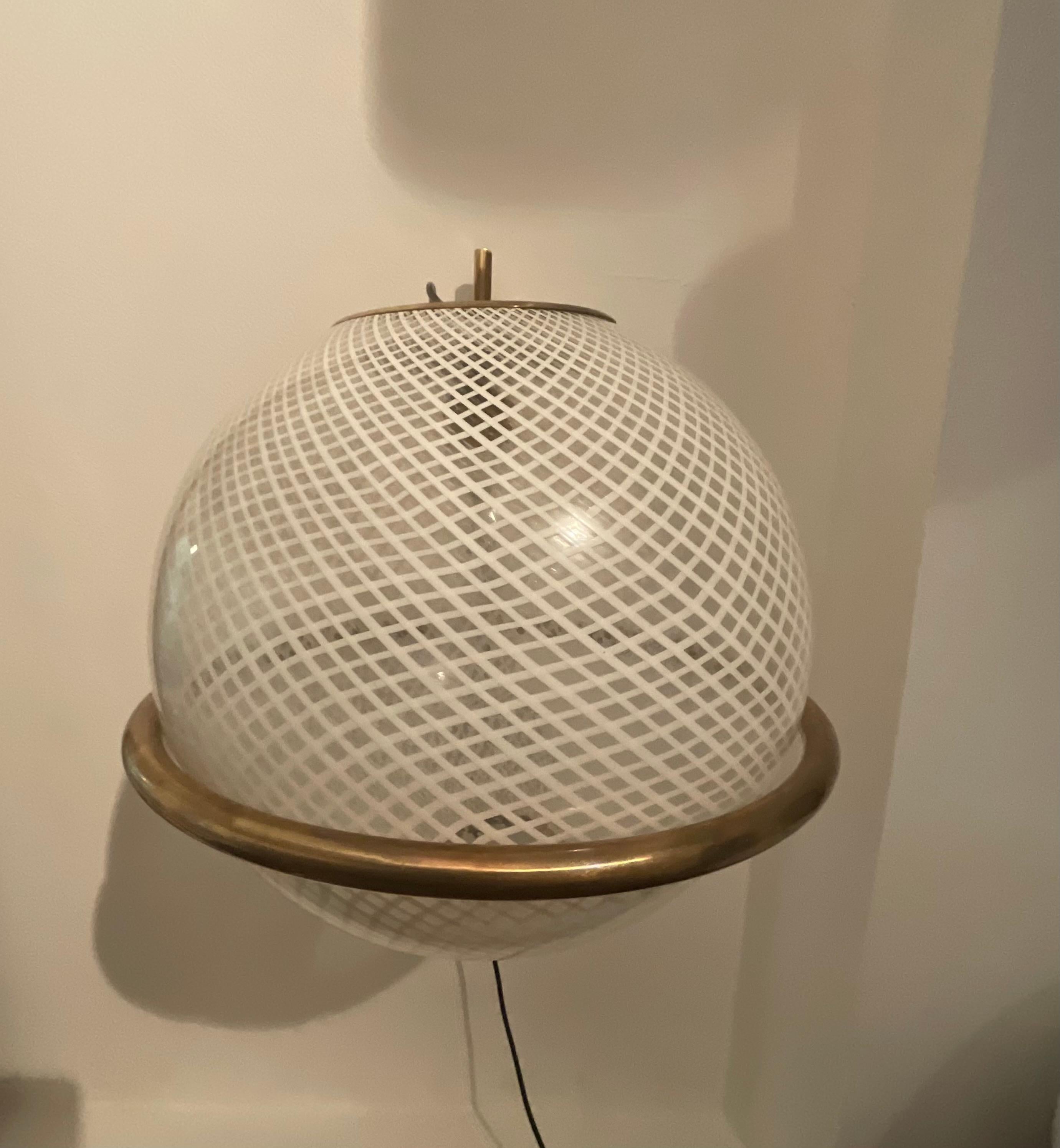 VENINI - 1 aplique reticello de cristal de Murano - ITALIA Años 50 en venta 7