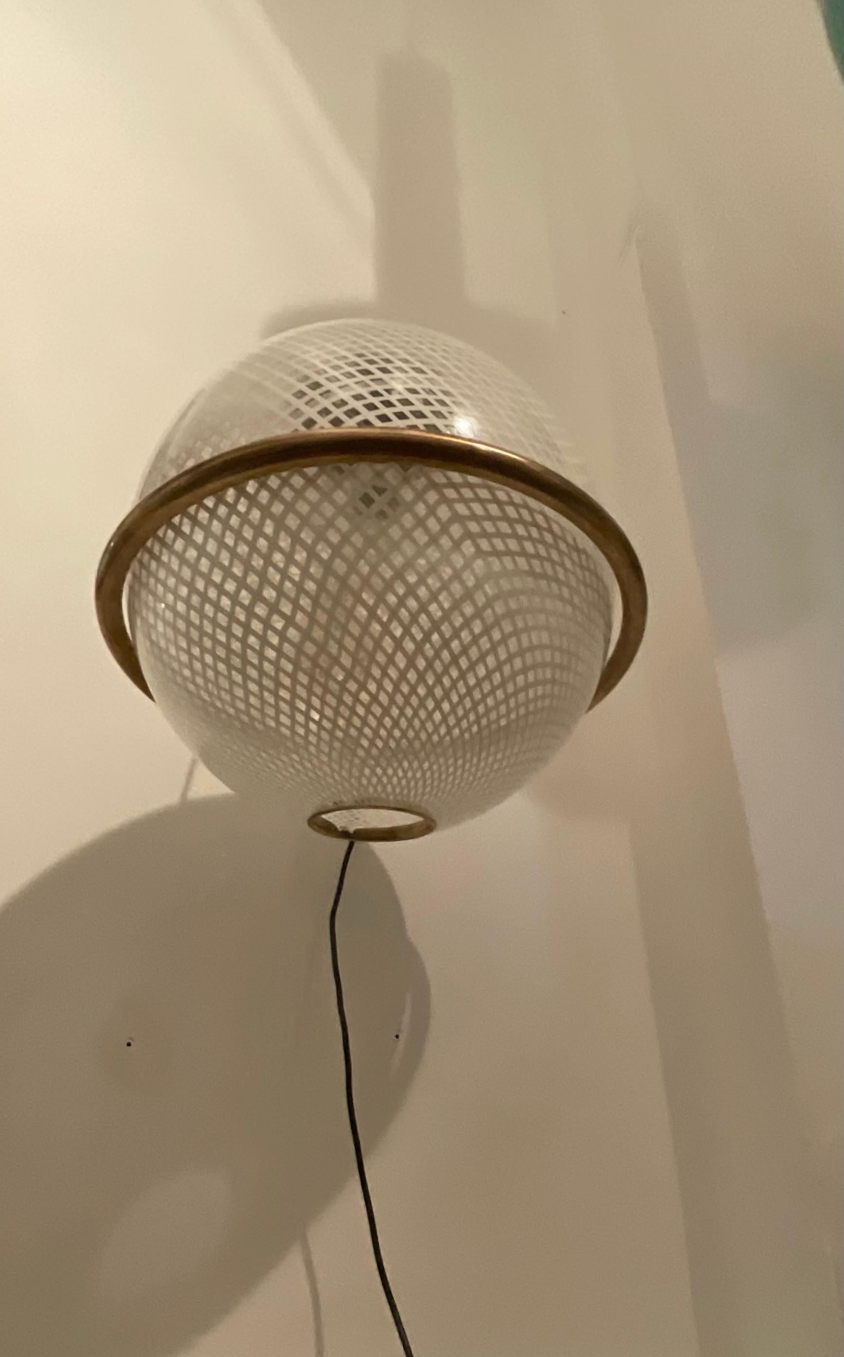 VENINI - 1 aplique reticello de cristal de Murano - ITALIA Años 50 Moderno de mediados de siglo en venta