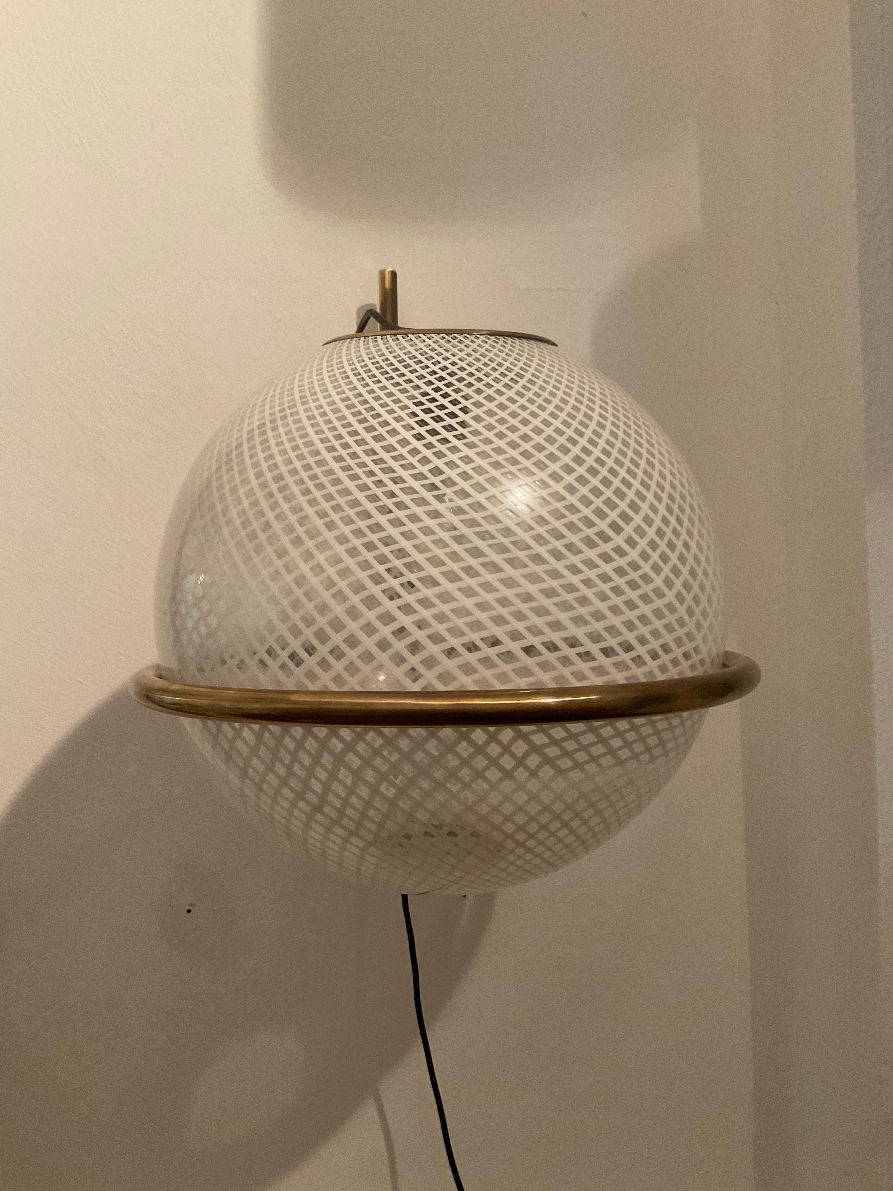 VENINI - 1 aplique reticello de cristal de Murano - ITALIA Años 50 Italian en venta