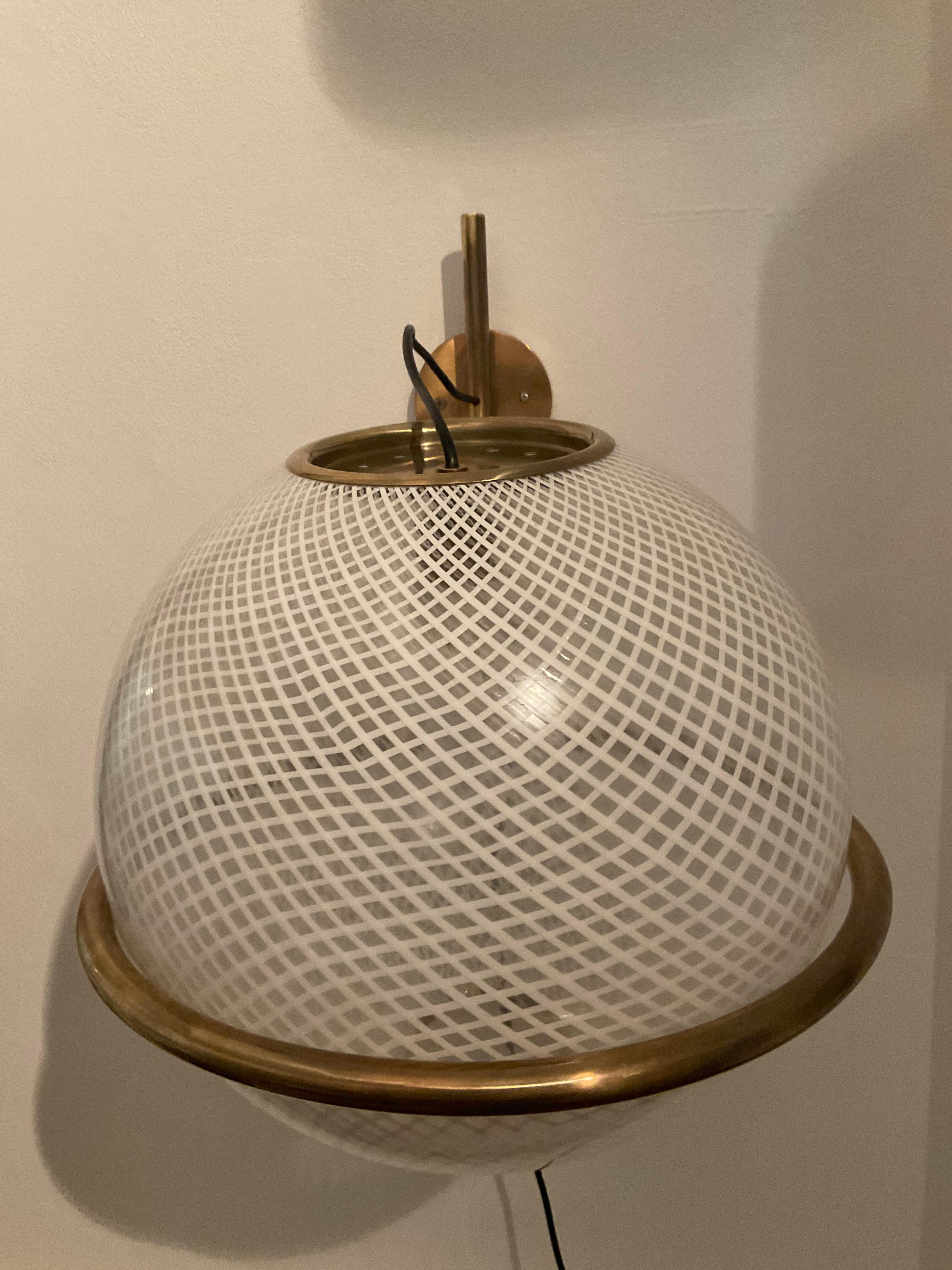 VENINI - 1 aplique reticello de cristal de Murano - ITALIA Años 50 Mid-20th Century en venta