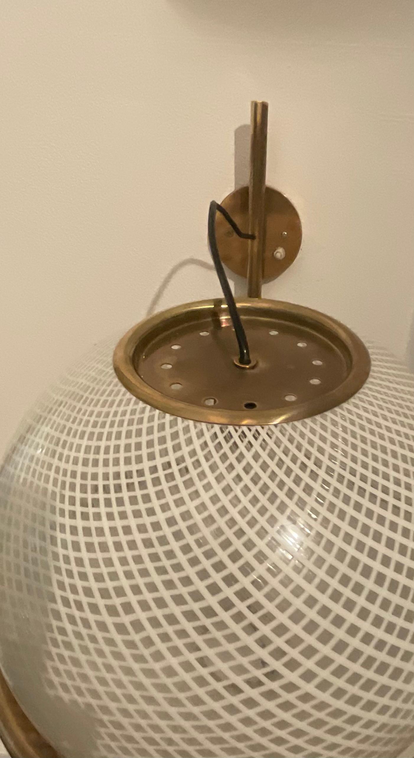 VENINI - 1 aplique reticello de cristal de Murano - ITALIA Años 50 en venta 1