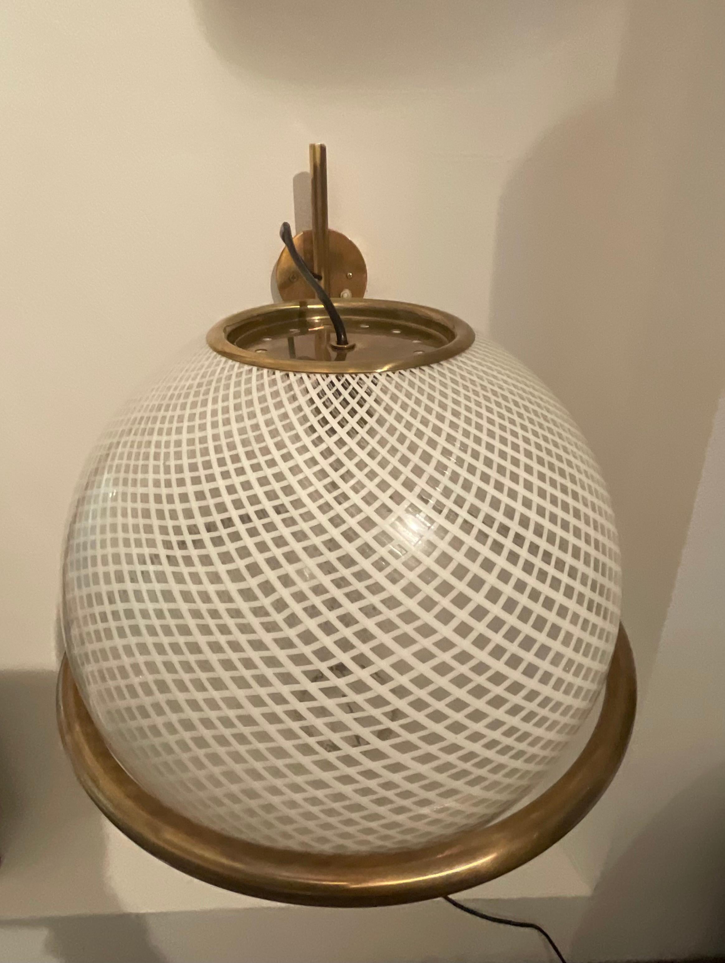 VENINI - 1 aplique reticello de cristal de Murano - ITALIA Años 50 en venta 2