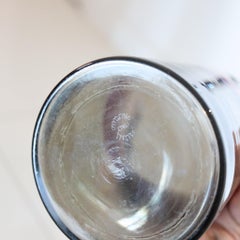 VENINI 1951 By Fulvio Bianconi Murano Amber Bottle Red Fasce Orizontali Art