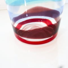 VENINI 1953 By Fulvio Bianconi Murano A Fasce Orizontali Art Glass Tall Vase