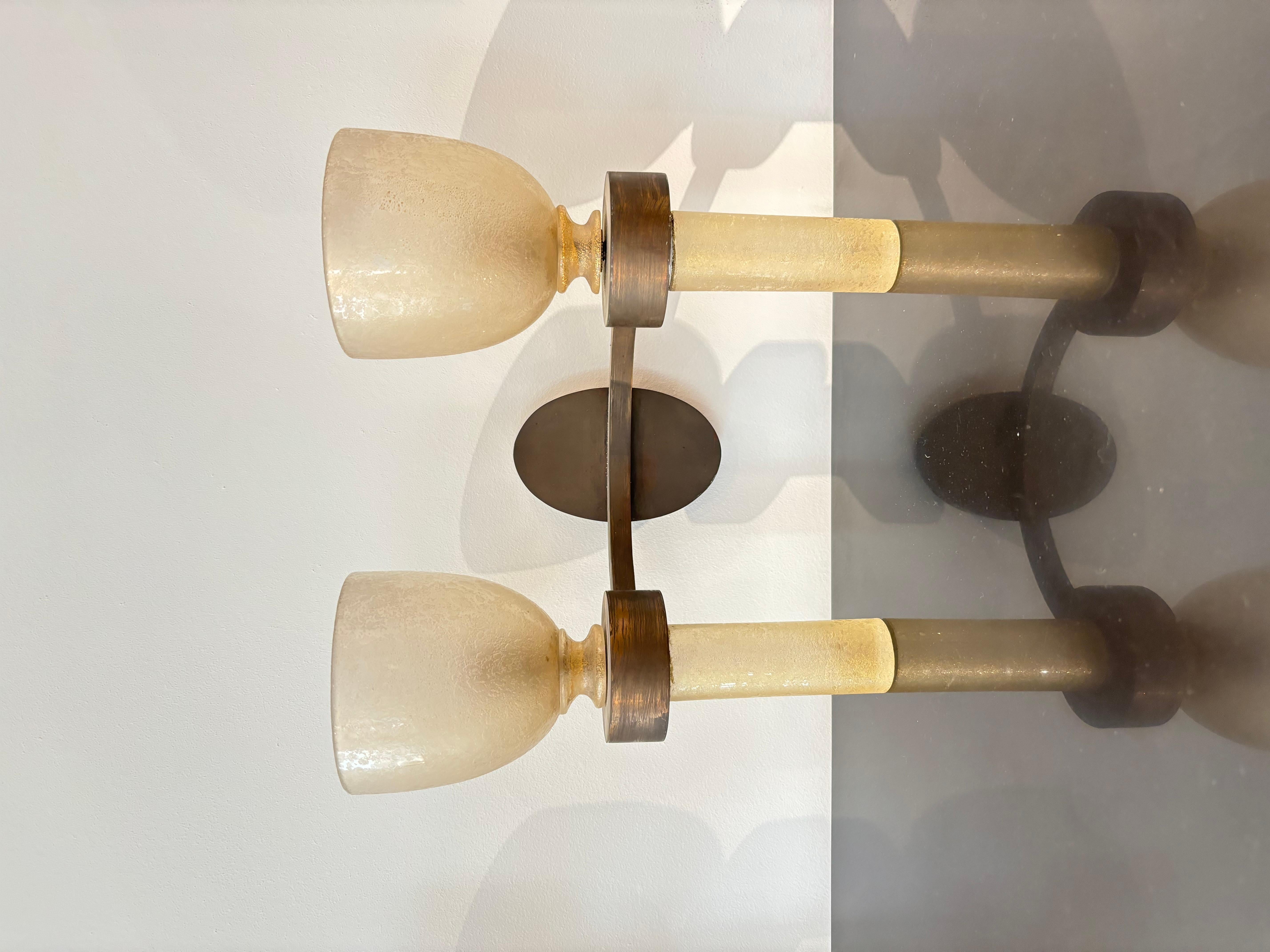Squisito set di 3 appliques Venini del 1932 circa.