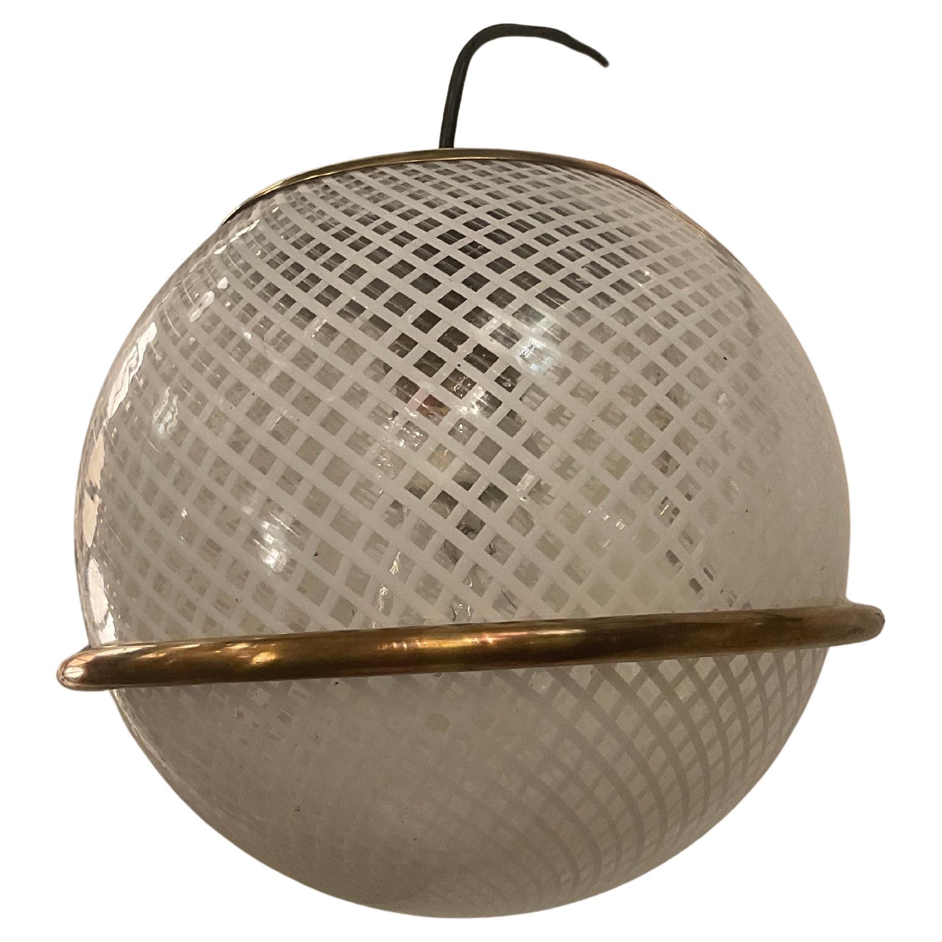 VENINI -3 appliques  anni 50 vetro murano e ottone - ITALIA 1950 in vendita